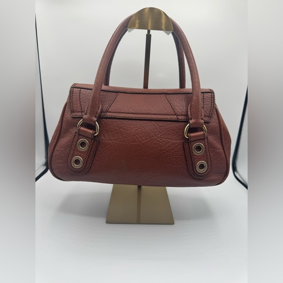 Authentic Vintage All leather Dolce & Gabbana Flap Hand  Bag Brown W Dust Bag - Picture 3 of 16